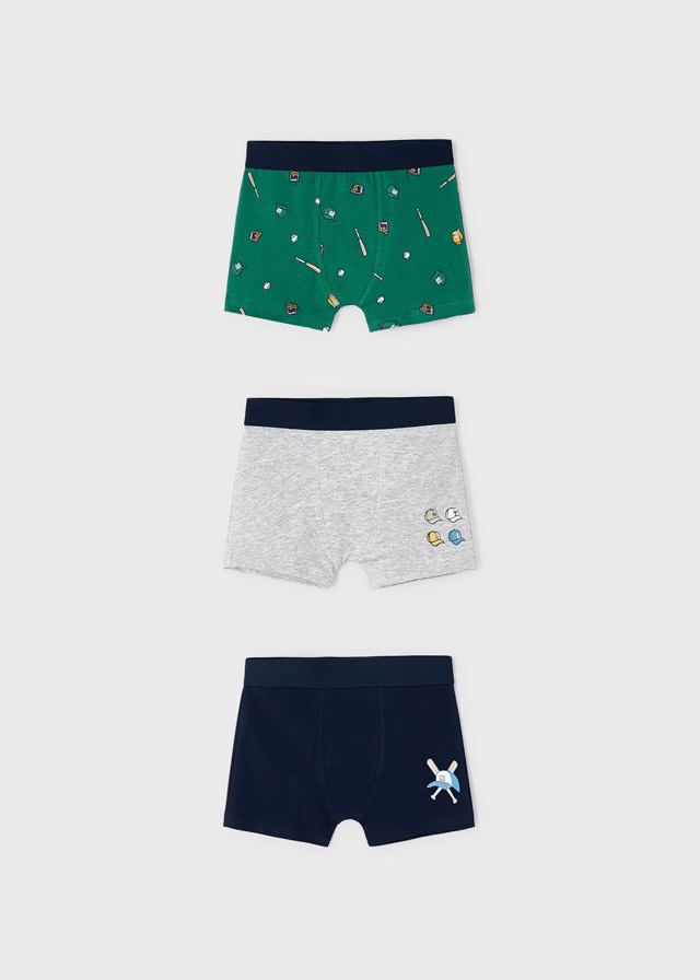 Mayoral Set of 3 Boxers Forest Green