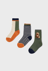 Mayoral Set of 3 Pairs of Boy Socks Oregano Pack