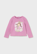 Mayoral LS Peony T-Shirt Girl in Crown Graphic