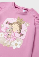 Mayoral LS Peony T-Shirt Girl in Crown Graphic