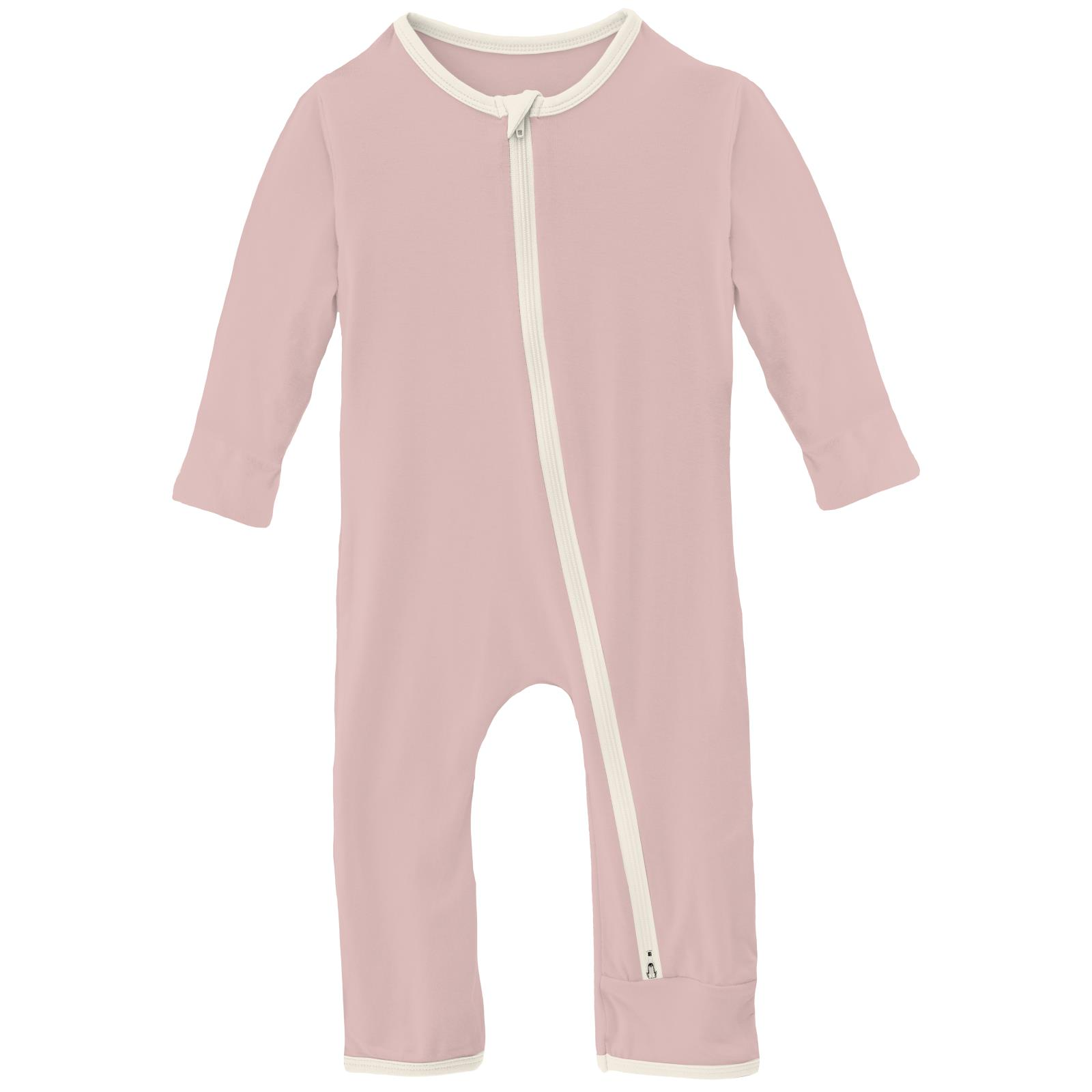 Kickee Pants Applique Coverall 2 Way Zipper Baby Rose Stuffy