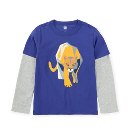 Tea Collection Stalking Cougar Graphic Tee Cosmic Blue