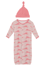 Kickee Pants Print Gown Converter & Hat Set Baby Rose Mermaid