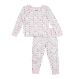 Mud Pie Pink Bunny PJ Set