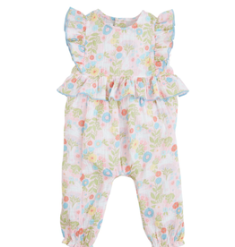 Mud Pie Bunny Print Longall with Flutter Sleeves