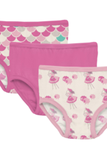 Kickee Pants Print Girl's Underwear Set of 3 (Tulip Scales/Tulip/Little Bo Peep)