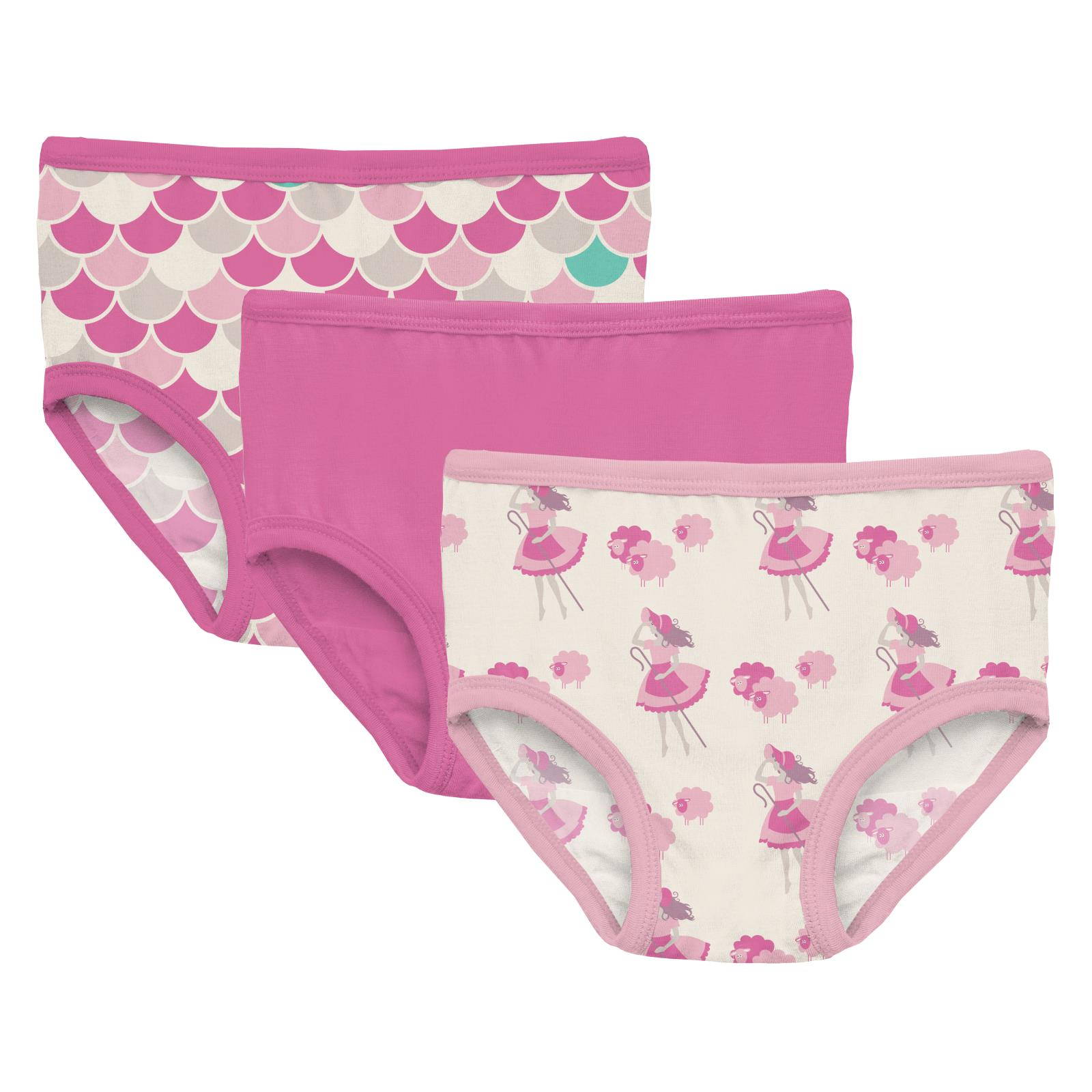 Print Girl's Underwear Set of 3 (Tulip Scales/Tulip/Little Bo Peep)