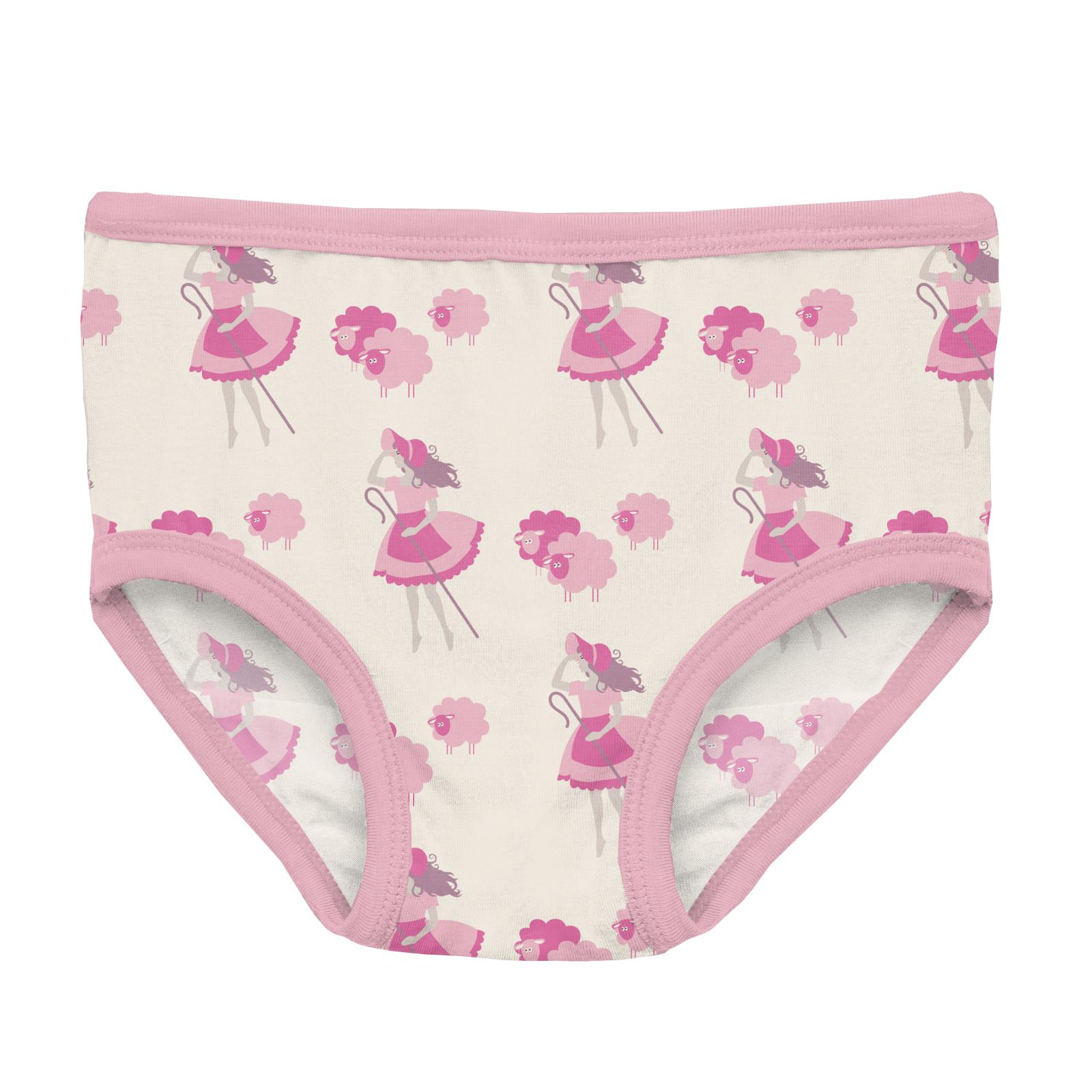 Print Girl's Underwear Set of 3 (Tulip Scales/Tulip/Little Bo Peep