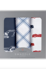 Newcastle Classics Things That Go 3 Pack Cotton Swaddles