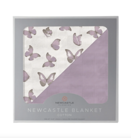 Newcastle Classics Winsome Butterflies and Orchid Lavender Blanket