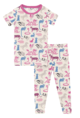 Kickee Pants Print Short Sleeve Pajama Set Natural Chinese Zodiac