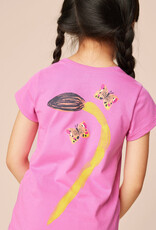 Tea Collection Lion Double-Sided Graphic Tee Carousel Pink