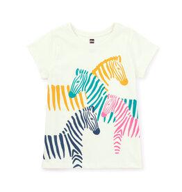 Tea Collection Zebra Pack Graphic Tee Chalk