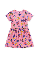 Tea Collection Short Sleeve Twirl Dress Painted Butterfly