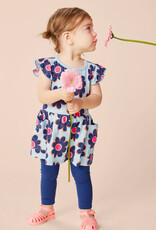Tea Collection Flutter Sleeve Pocket Dress Rosebank Floral