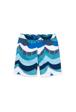Tea Collection Mid-Length Swim Trunks Scallop Waves