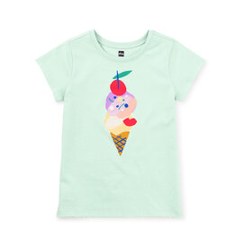 Tea Collection Cornet a la Glace Graphic Tee Garden Party Green