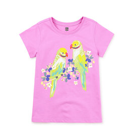 Tea Collection Parrot Pair Graphic Tee Perennial Pink