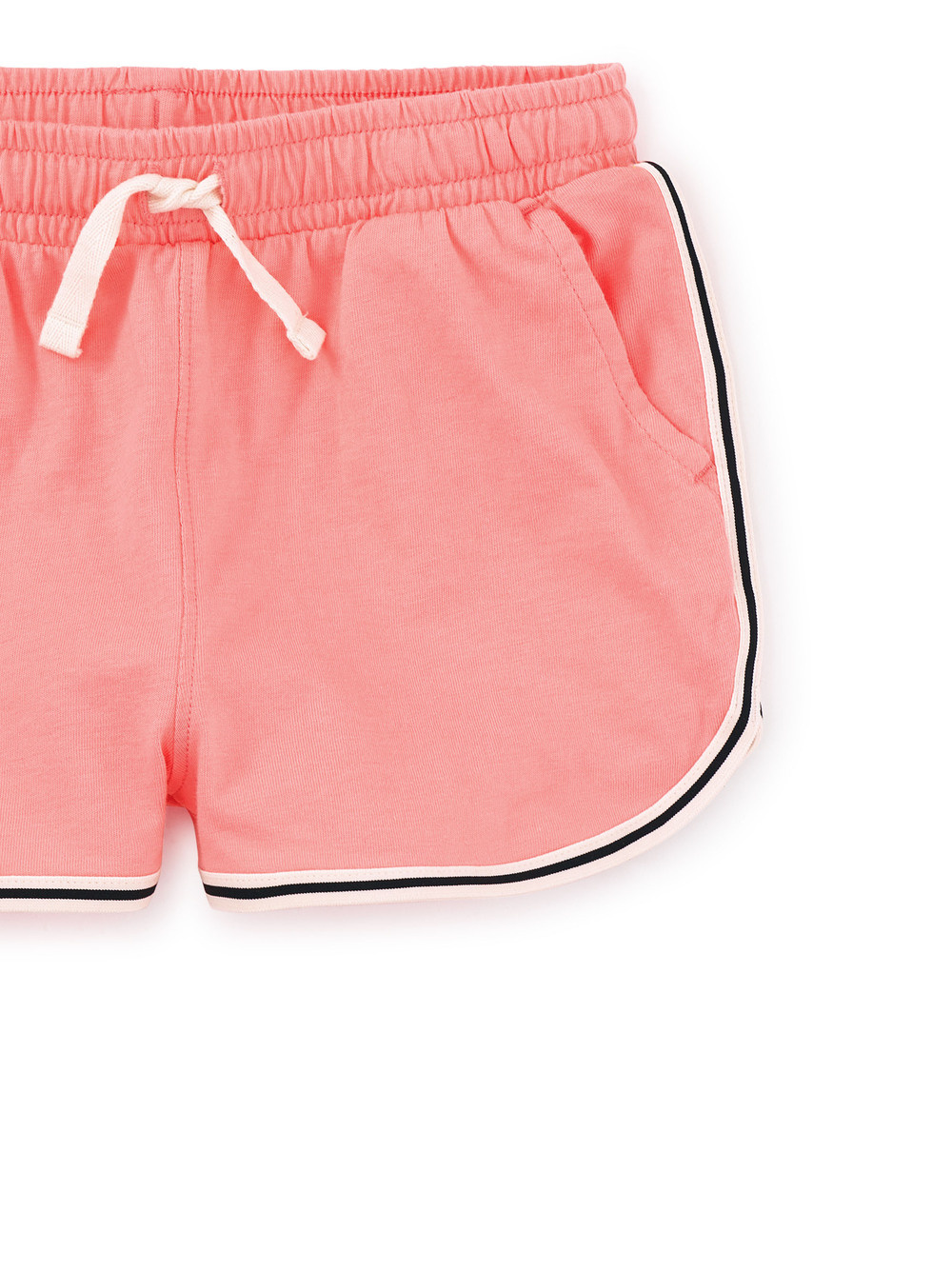 Tea Collection Striped Binding Track Shorts Bubble Gum