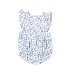 Angel Dear Blue Calico Floral Sunsuit