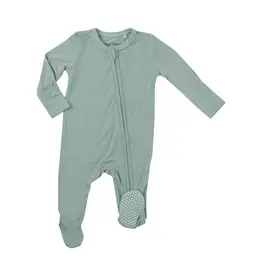 Angel Dear Frosty Green Solid 2 Way Zipper Footie