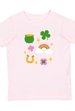 Sweet Wink Lucky Doodle St. Patrick's Day Short Sleeve T-Shirt Ballet Pink