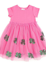 Sweet Wink Pink Shamrock St. Patrick's Day Short Sleeve Tutu Dress