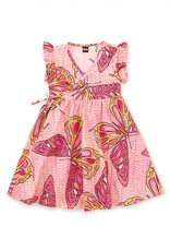 Tea Collection Full Sweep Wrap Dress Batik Butterfly