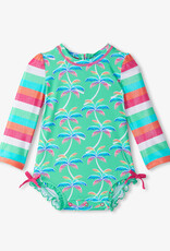 Hatley Rainbow Palm Baby Rashguard Swimsuit