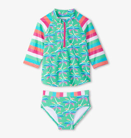 Hatley Rainbow Palm Rashguard Swim Set