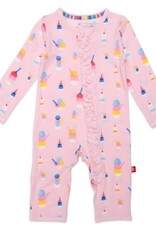 Magnetic Me PINK SUNDAE FUNDAY COVERALL WITH RUFFLES