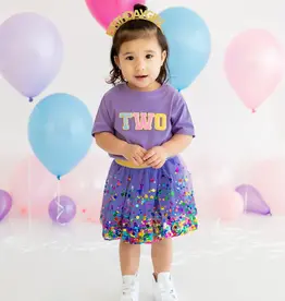 Sweet Wink Second Birthday Patch Short Sleeve T-Shirt Lavender