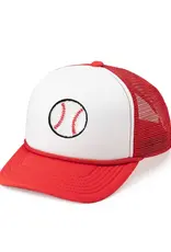 Sweet Wink Baseball Patch Trucker Hat - Red/White