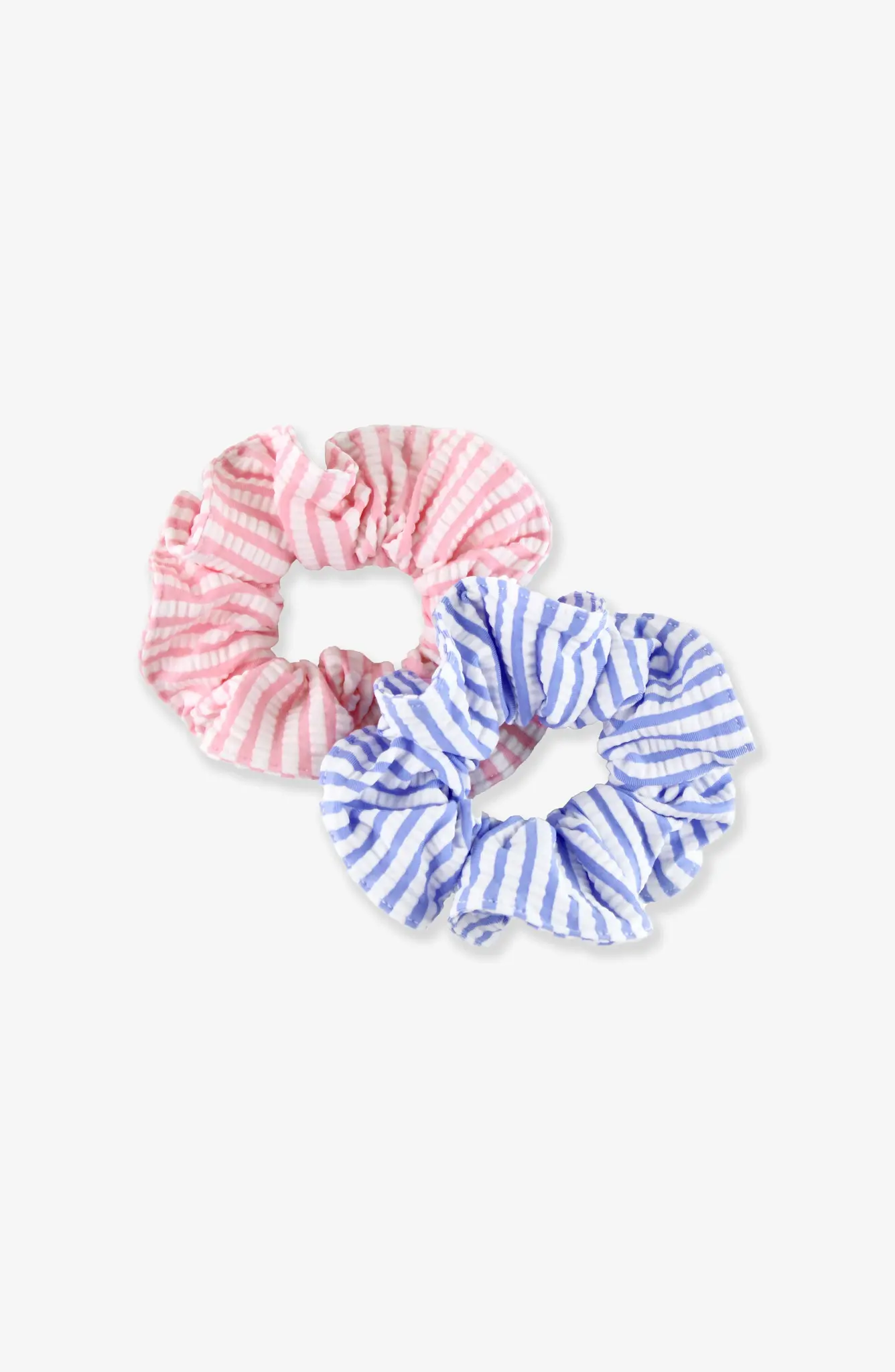 Ruffle Butts/Rugged Butts Seersucker 2-Pack Scrunchies (Pink/Blue)