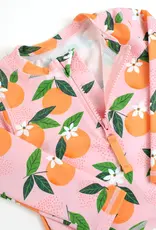 Ruffle Butts/Rugged Butts LS Zipper Rash Guard 2PC Swimsuit Orange You the Sweetest