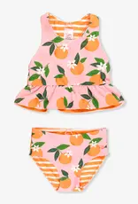 Ruffle Butts/Rugged Butts Reversible Peplum Tankini Orange You the Sweetest