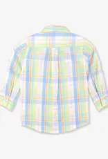 Ruffle Butts/Rugged Butts LS Button Down Clubhouse Rainbow Plaid