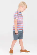 Ruffle Butts/Rugged Butts Short Sleeve Henley Shirt Coastal Calling Stripe