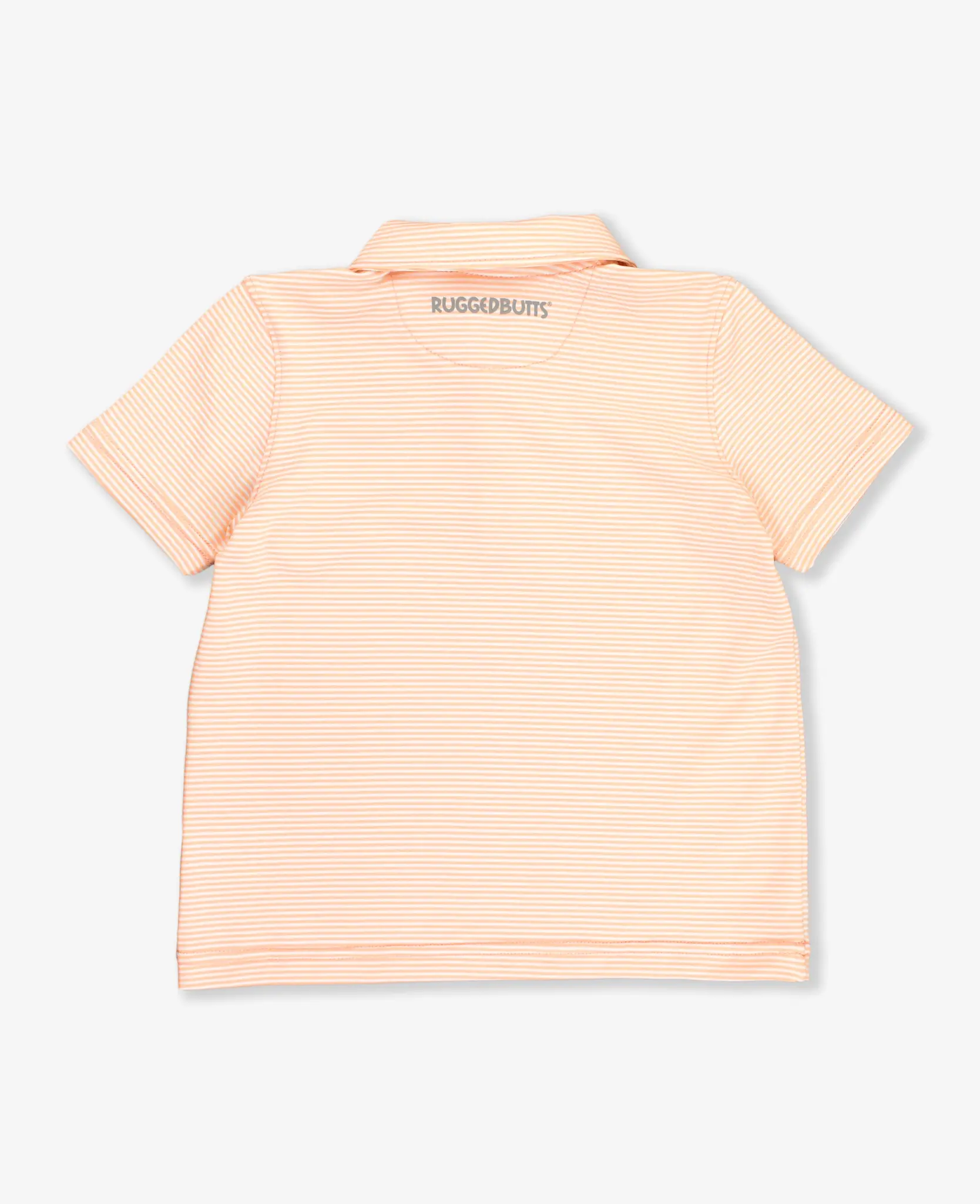 Ruffle Butts/Rugged Butts Knit SS Performance Polo Salmon Micro Stripe