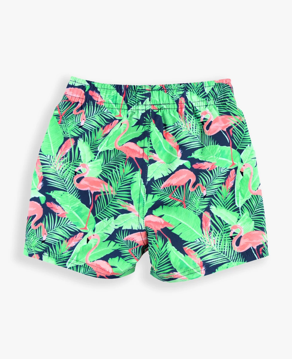 Ruffle Butts/Rugged Butts Flamingo Frenzy Swim Trunks