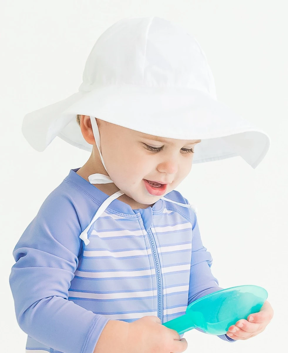Ruffle Butts/Rugged Butts White Sun Protective Hat