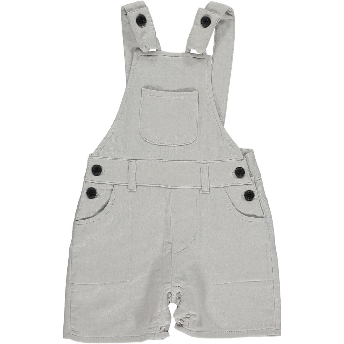 Me & Henry Bowline Grey Woven Overalls