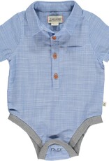 Me & Henry Helford Pale Chambray Woven Onesie
