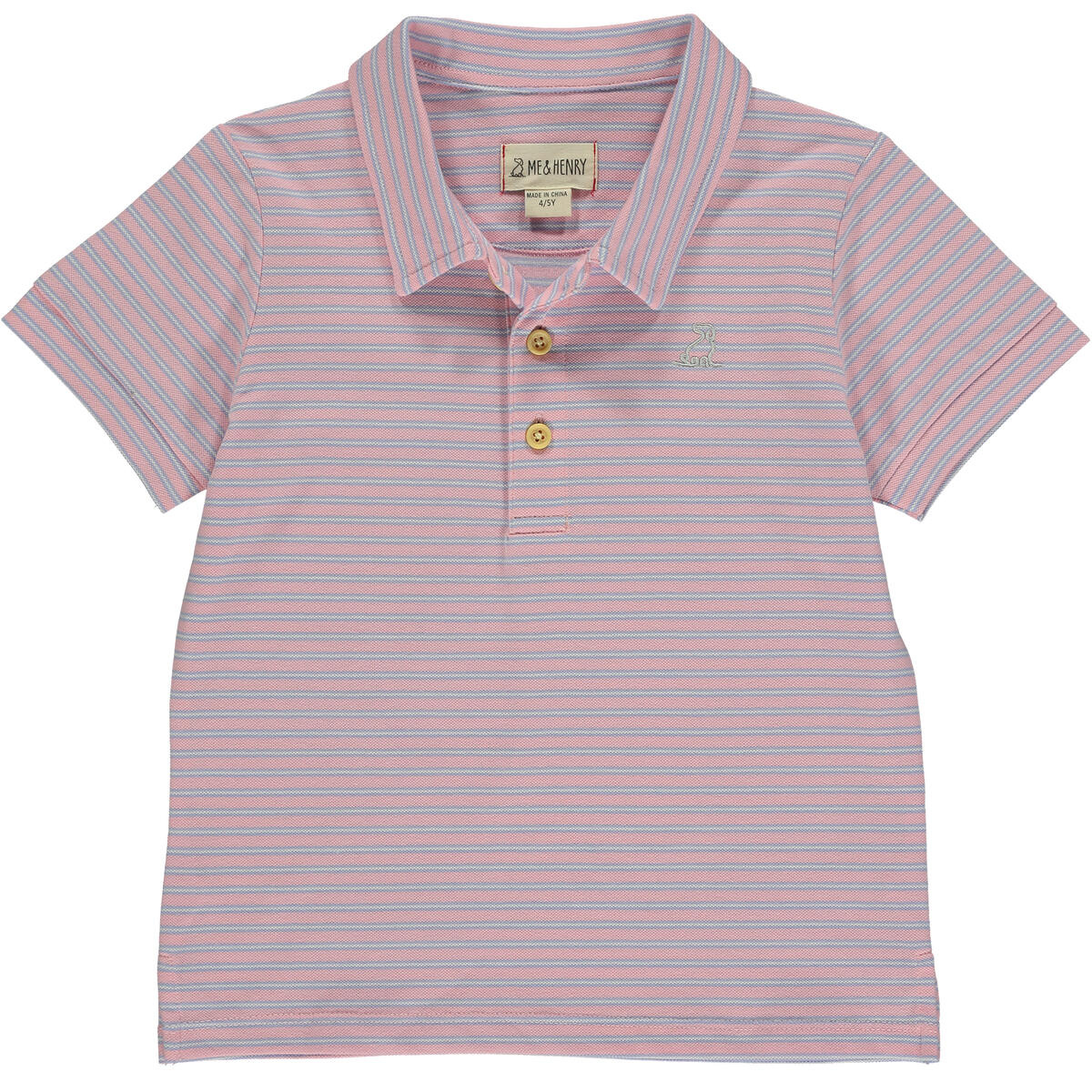Me & Henry Starboard Pink/Lilac Stripe Polo