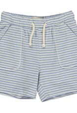 Me & Henry Timothy Cream/Blue Stripe Pique Shorts