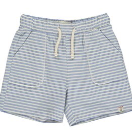 Me & Henry Timothy Cream/Blue Stripe Pique Shorts
