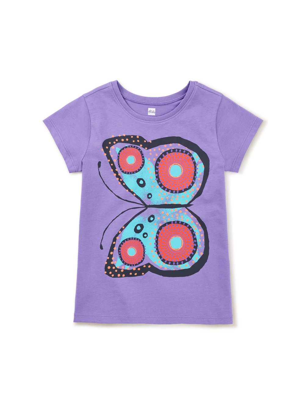 Tea Collection Kenyan Butterfly Graphic Tee Purple
