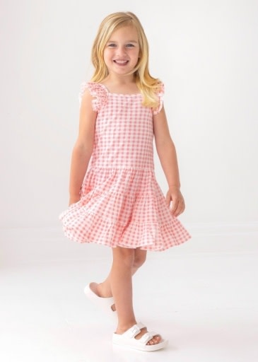 Mabel and Honey | Isobella and Chloe Waffle Berry Dress