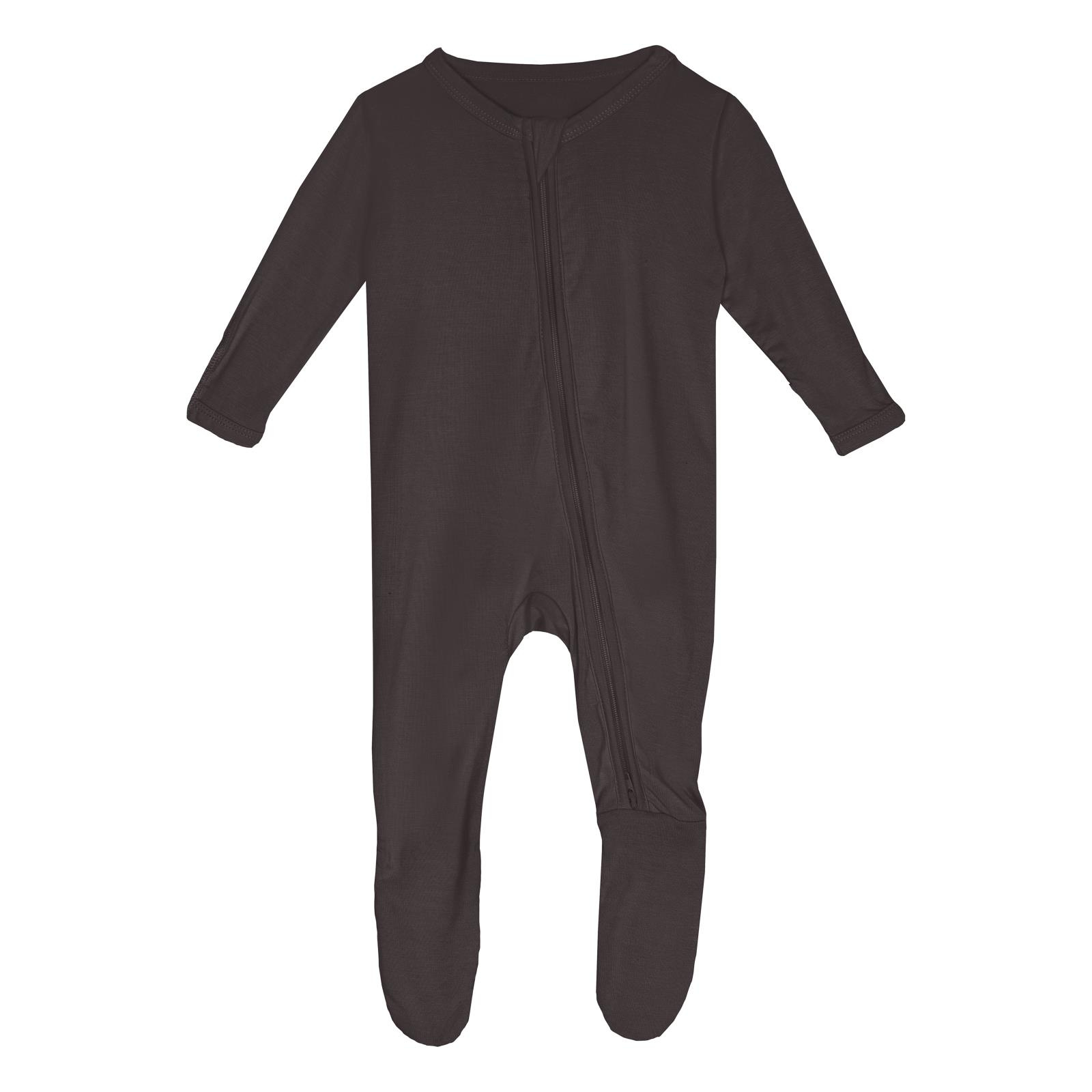Kickee Pants Footie with 2 Way Zipper Midnight