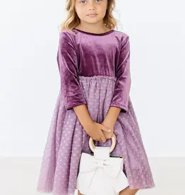 Mila & Rose Amethyst Velvet Tutu Dress